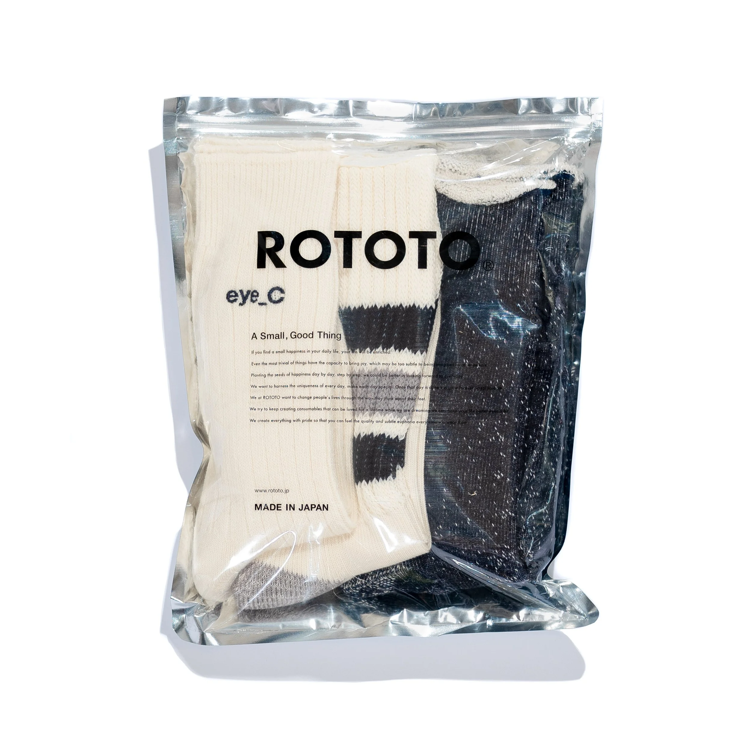 新品eye_C × ROTOTO ソックス 3点set ロトト M（25-27） 新品eye_C × ROTOTO ソックス 3点set ロトト M（25-27） 【公式通販】